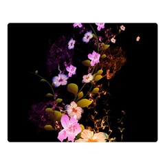 Awesome Flowers With Fire And Flame Double Sided Flano Blanket (large) 