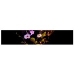 Awesome Flowers With Fire And Flame Flano Scarf (Small)  Front