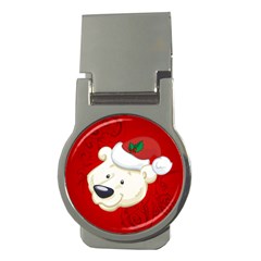 Funny Polar Bear Money Clips (round)  by FantasyWorld7