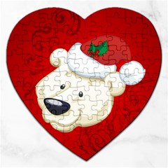 Funny Polar Bear Jigsaw Puzzle (heart)