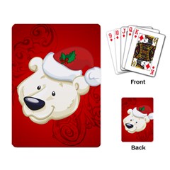 Funny Polar Bear Playing Card by FantasyWorld7