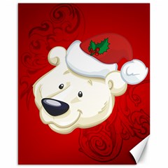 Funny Polar Bear Canvas 16  X 20   by FantasyWorld7