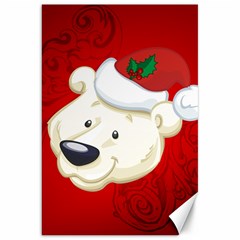 Funny Polar Bear Canvas 20  X 30   by FantasyWorld7