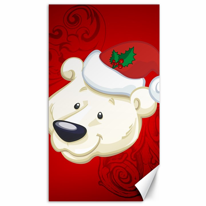 Funny Polar Bear Canvas 40  x 72  