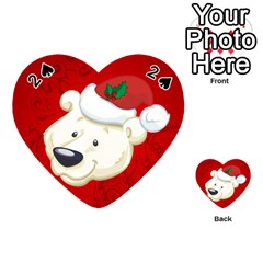 Funny Polar Bear Playing Cards 54 (heart)  by FantasyWorld7