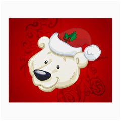 Funny Polar Bear Small Glasses Cloth (2-side) by FantasyWorld7