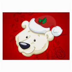 Funny Polar Bear Large Glasses Cloth (2-side) by FantasyWorld7