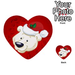 Funny Polar Bear Multi-purpose Cards (heart)  by FantasyWorld7