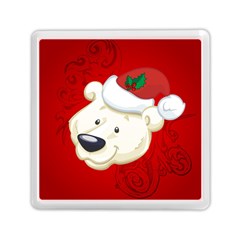 Funny Polar Bear Memory Card Reader (square) 