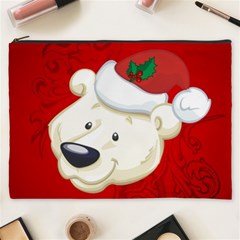 Funny Polar Bear Cosmetic Bag (xxxl)  by FantasyWorld7