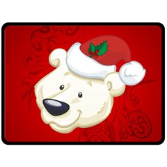 Funny Polar Bear Double Sided Fleece Blanket (large)  by FantasyWorld7