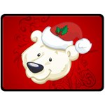 Funny Polar Bear Double Sided Fleece Blanket (Large)  80 x60  Blanket Front