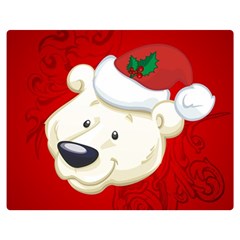 Funny Polar Bear Double Sided Flano Blanket (medium) 