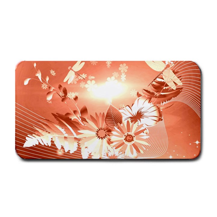 Amazing Flowers With Dragonflies Medium Bar Mats