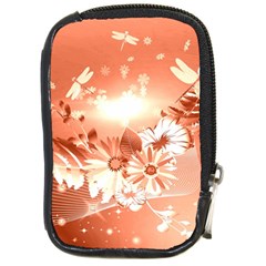 Amazing Flowers With Dragonflies Compact Camera Cases