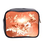 Amazing Flowers With Dragonflies Mini Toiletries Bag 2-Side Back