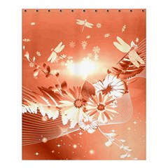 Amazing Flowers With Dragonflies Shower Curtain 60  X 72  (medium) 