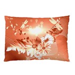 Amazing Flowers With Dragonflies Pillow Cases (Two Sides) Front