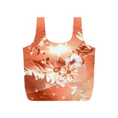 Amazing Flowers With Dragonflies Full Print Recycle Bags (s) 