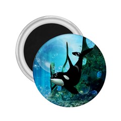 Orca Swimming In A Fantasy World 2 25  Magnets