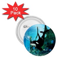 Orca Swimming In A Fantasy World 1 75  Buttons (10 Pack)