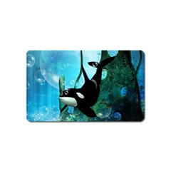 Orca Swimming In A Fantasy World Magnet (name Card)