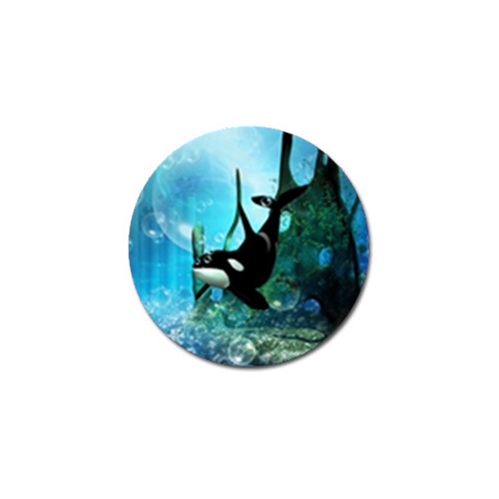 Orca Swimming In A Fantasy World Golf Ball Marker