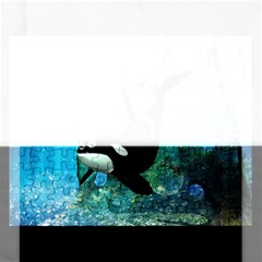 Orca Swimming In A Fantasy World Rectangular Jigsaw Puzzl