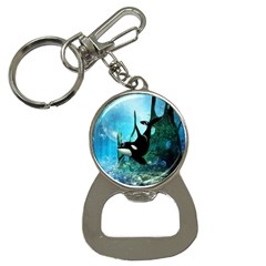 Orca Swimming In A Fantasy World Bottle Opener Key Chains