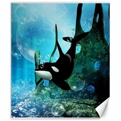 Orca Swimming In A Fantasy World Canvas 20  X 24   by FantasyWorld7