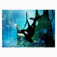 Orca Swimming In A Fantasy World Large Glasses Cloth (2-side)