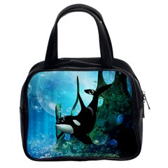 Orca Swimming In A Fantasy World Classic Handbags (2 Sides)