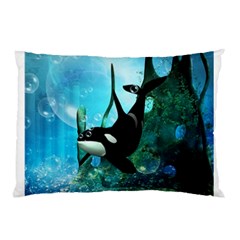 Orca Swimming In A Fantasy World Pillow Cases