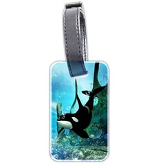 Orca Swimming In A Fantasy World Luggage Tags (two Sides)