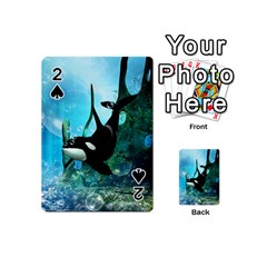 Orca Swimming In A Fantasy World Playing Cards 54 (mini) 