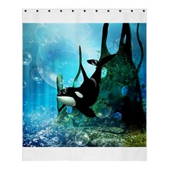 Orca Swimming In A Fantasy World Shower Curtain 60  X 72  (medium) 