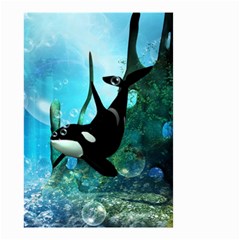 Orca Swimming In A Fantasy World Small Garden Flag (two Sides)