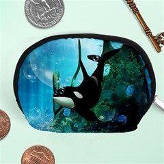 Orca Swimming In A Fantasy World Accessory Pouches (medium) 