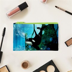 Orca Swimming In A Fantasy World Cosmetic Bag (xs)