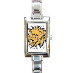 Lion Rectangle Italian Charm Watches