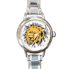 Lion Round Italian Charm Watches