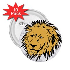 Lion 2 25  Buttons (10 Pack) 