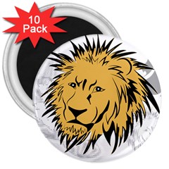 Lion 3  Magnets (10 Pack) 