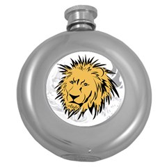 Lion Round Hip Flask (5 Oz)