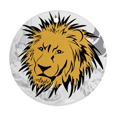 Lion Round Ornament (two Sides) 