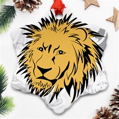 Lion Snowflake Ornament (2-side) by EnjoymentArt