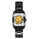 Lion Stainless Steel Barrel Watch Front