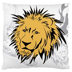 Lion Large Flano Cushion Cases (one Side) 