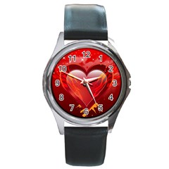 Heart Round Metal Watches