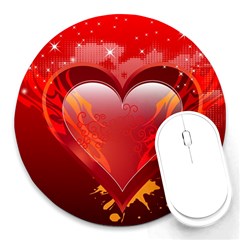 Heart Round Mousepads